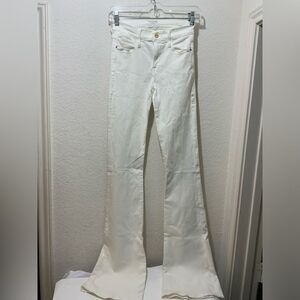 Frame Le High Flare jeans  White Flare Pants size 24